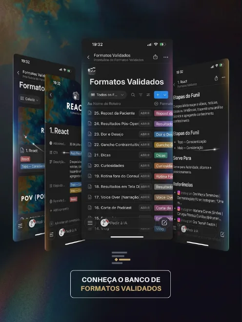 Prévia do Banco de Formatos Validados no Notion